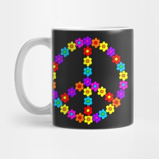 Pop Flower Peace Sign Mug